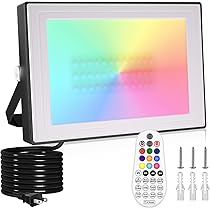 Amazon.co.jp: CLY RGBライト 60W 投光器 LED雰囲気ライト 屋外 庭園灯